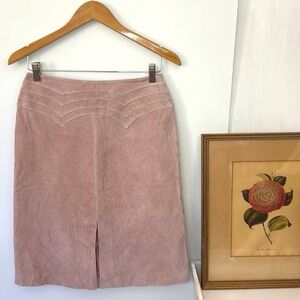Vintage Margaret Godfrey Blush Leather Skirt Sz 4